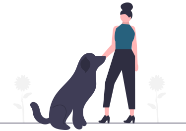 Woman and dog Icon